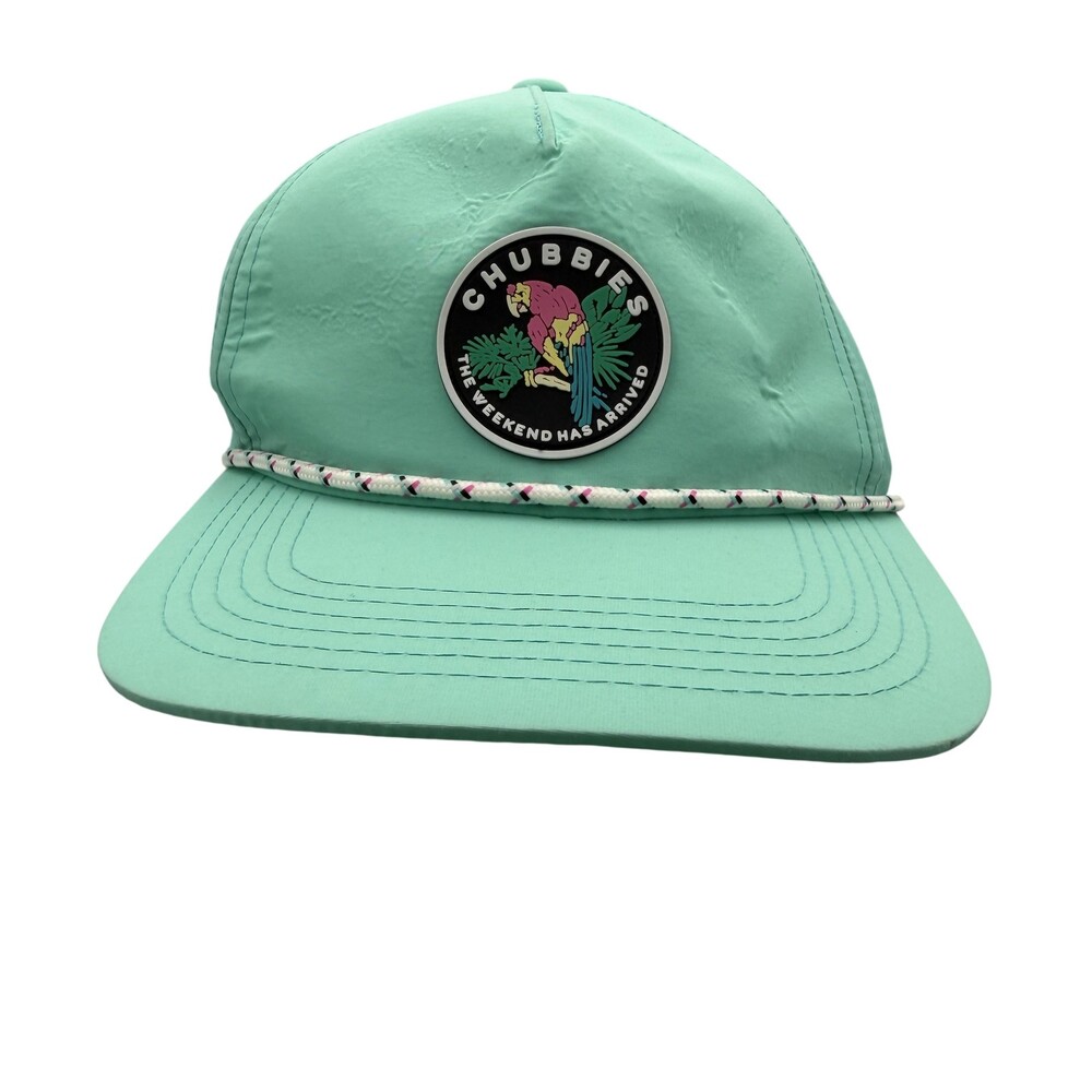 Chubbies Hat Cap Snap Back Mens One Size Green Weekend Has Arrived Patch Beach